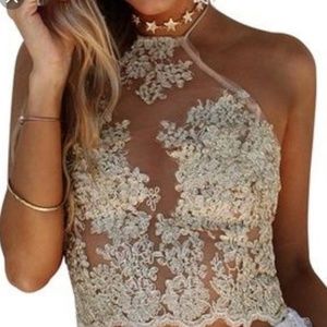 Lace halter